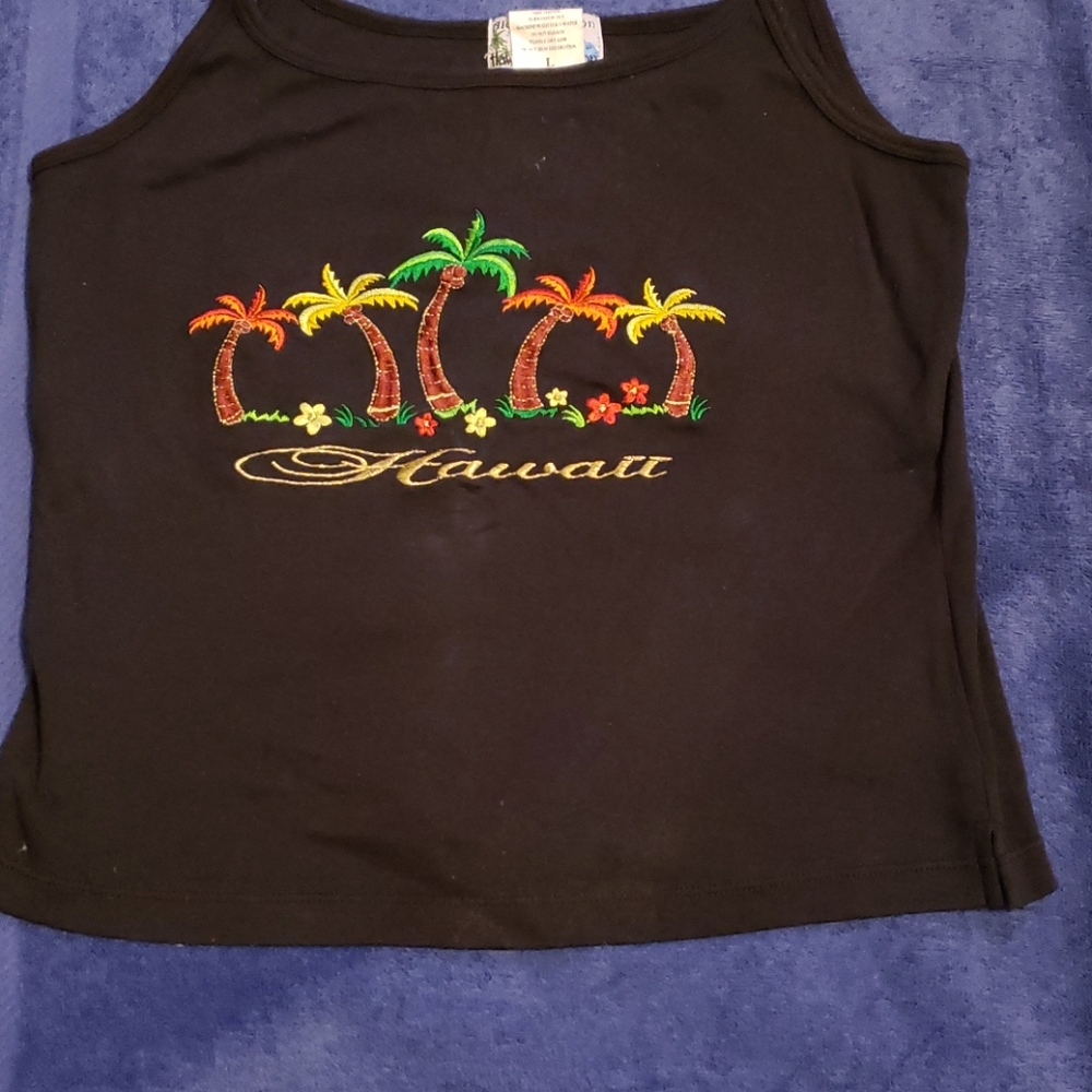 Vintage aloha fashion black tee
